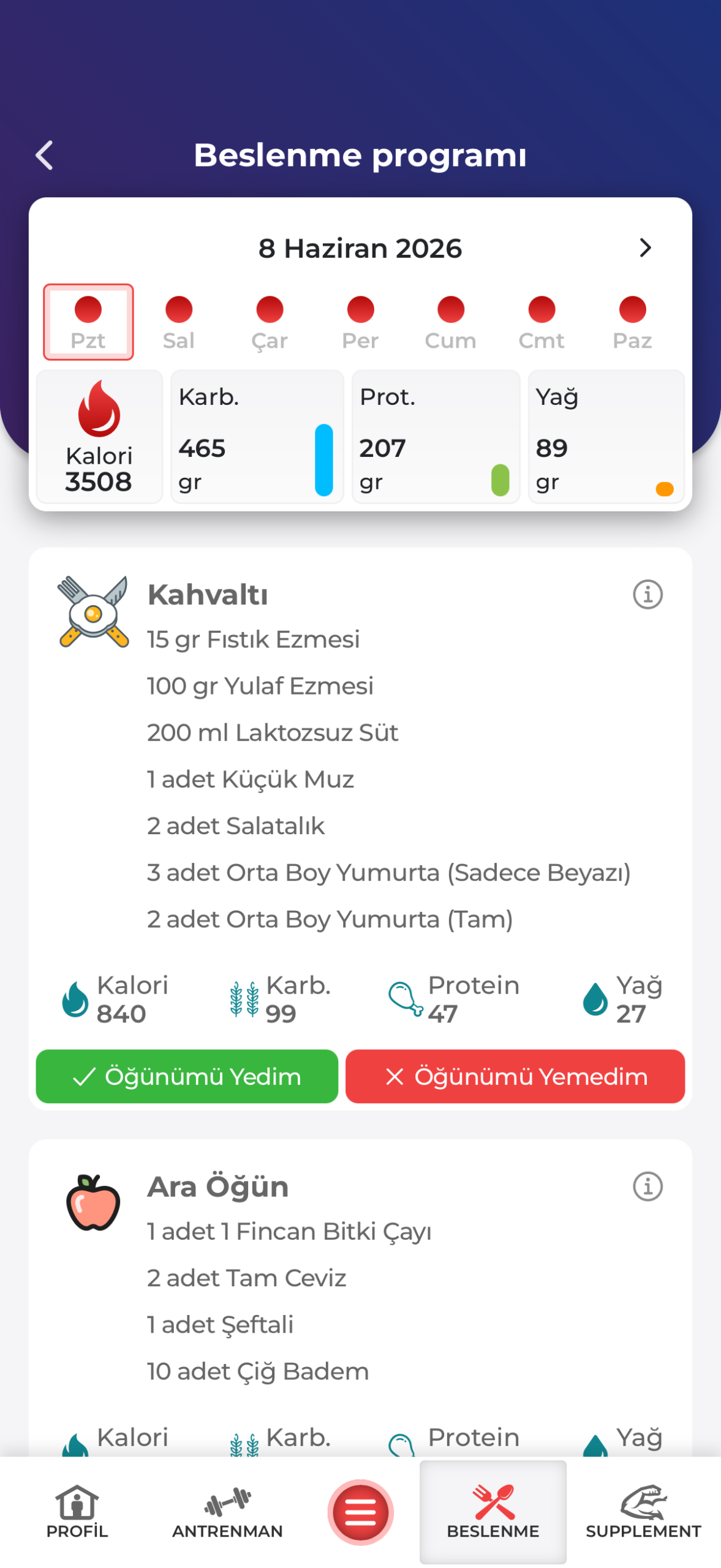 Beslenme Programı