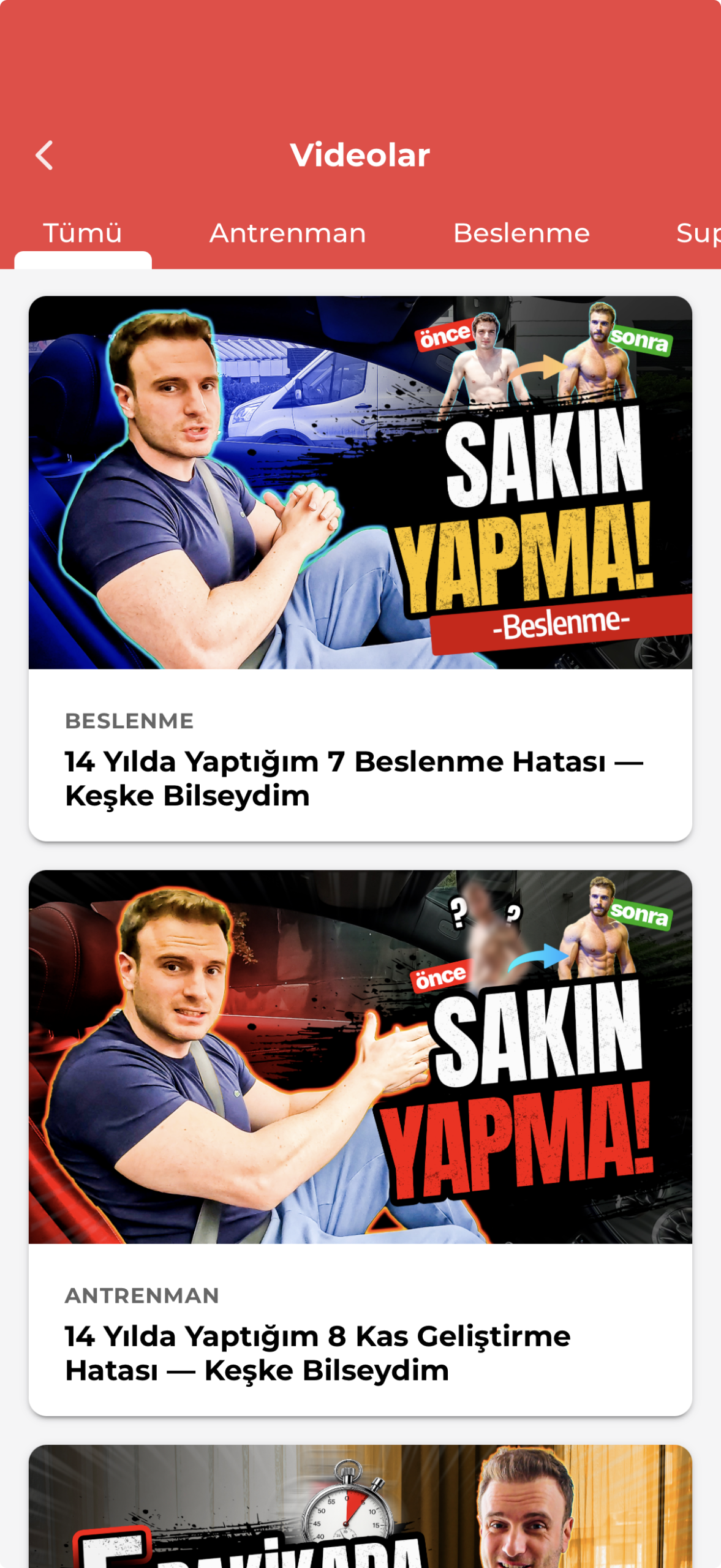 Özel Videolar Bölümü